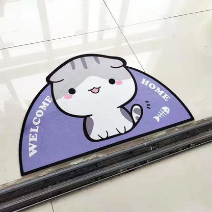 Cartoon Welcome Semi Door Mat