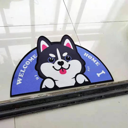 Cartoon Welcome Semi Door Mat